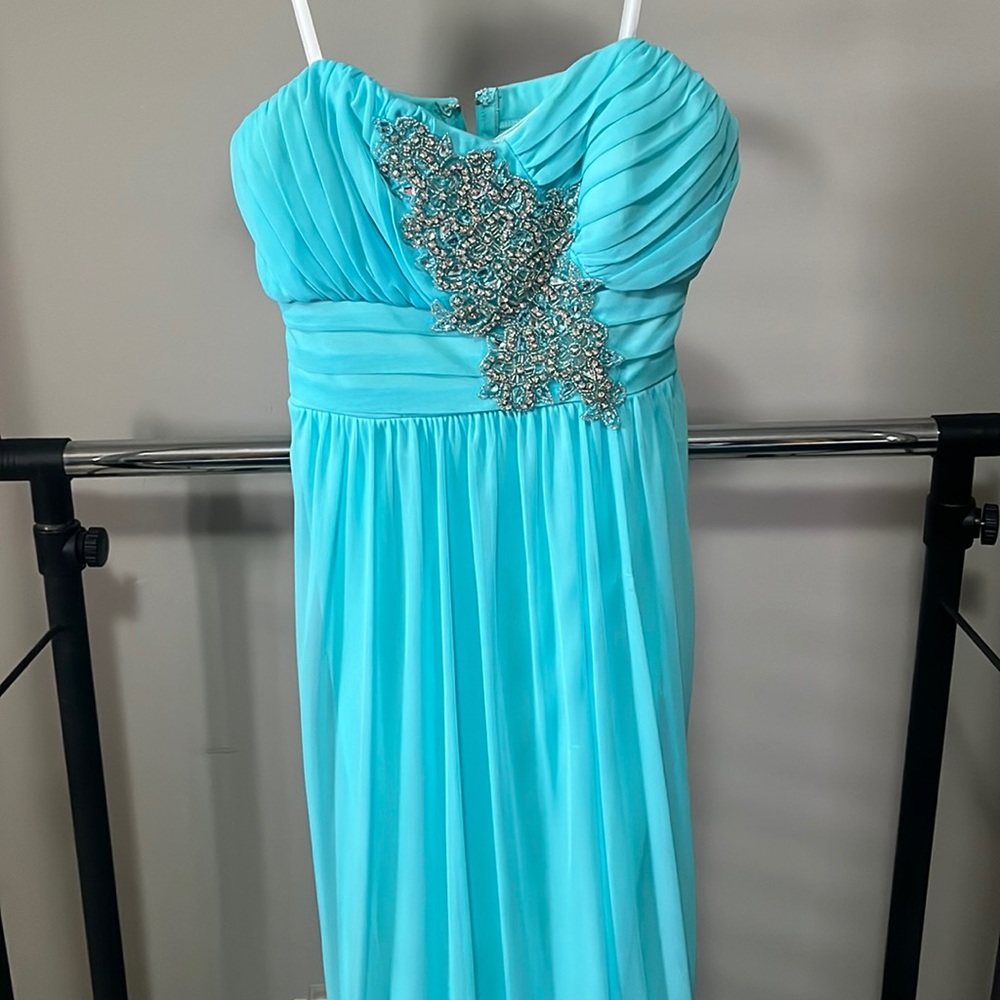 Jodi Kristopher Full Length Strapless Formal Dress